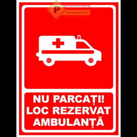 Indicatoare pentru ambulanta